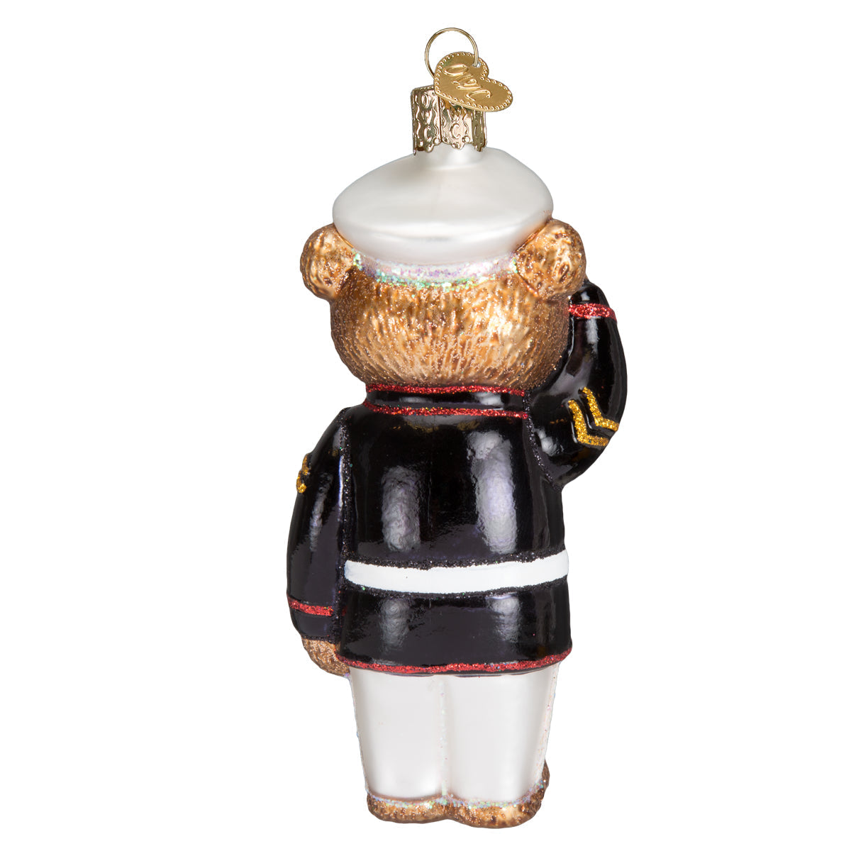 Marine Bear Glass Blown Ornament