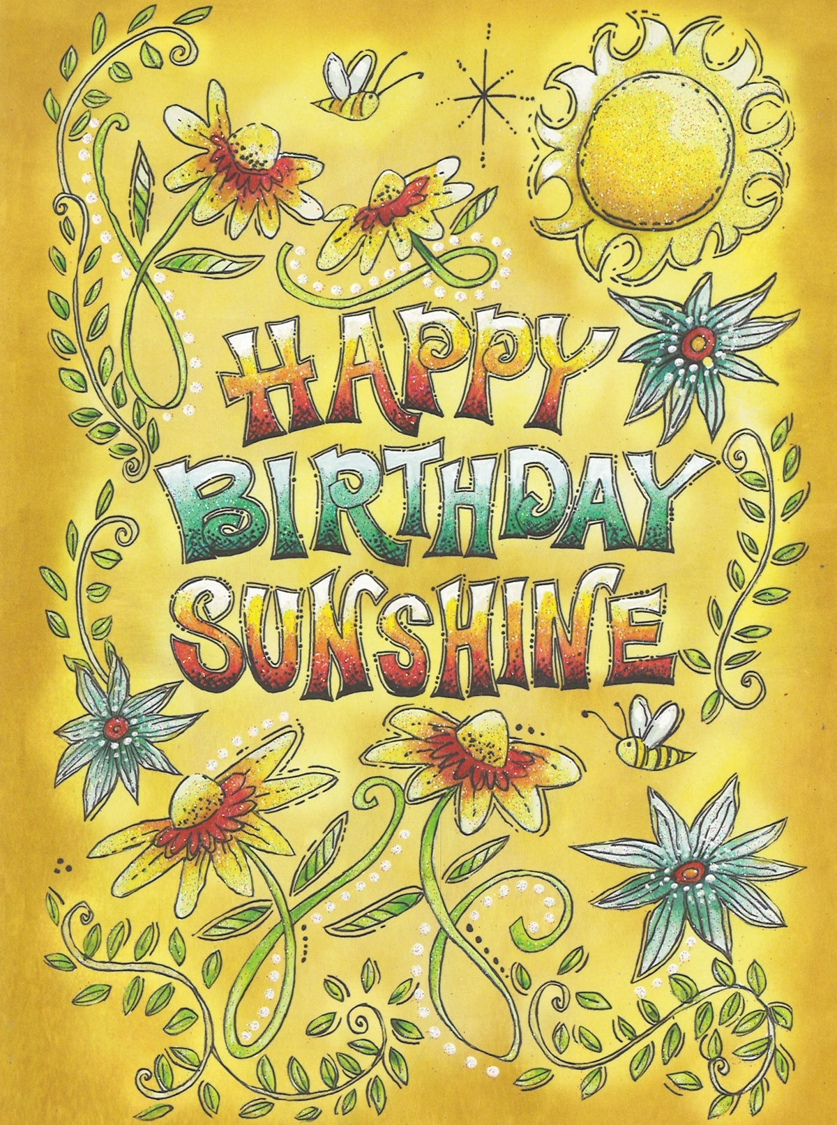 Happy Birthday Sunshine - Birthday Card