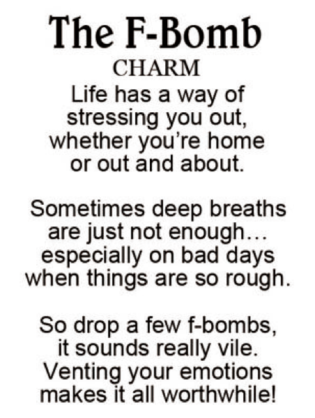 The F-Bomb Charm - A Playful Outlet for Stress Relief