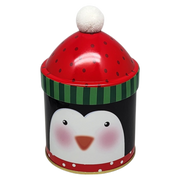 Gift Tin with Pom Pom Hat - Penguin