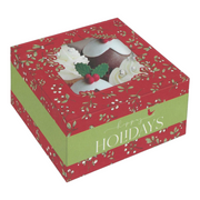 Bakery Box - 4 Cup Cakes or Cookies - Happy Holidays Holly