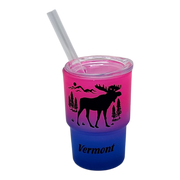 Vermont Glass Moose 2oz Shooter - Mountain Sunrise