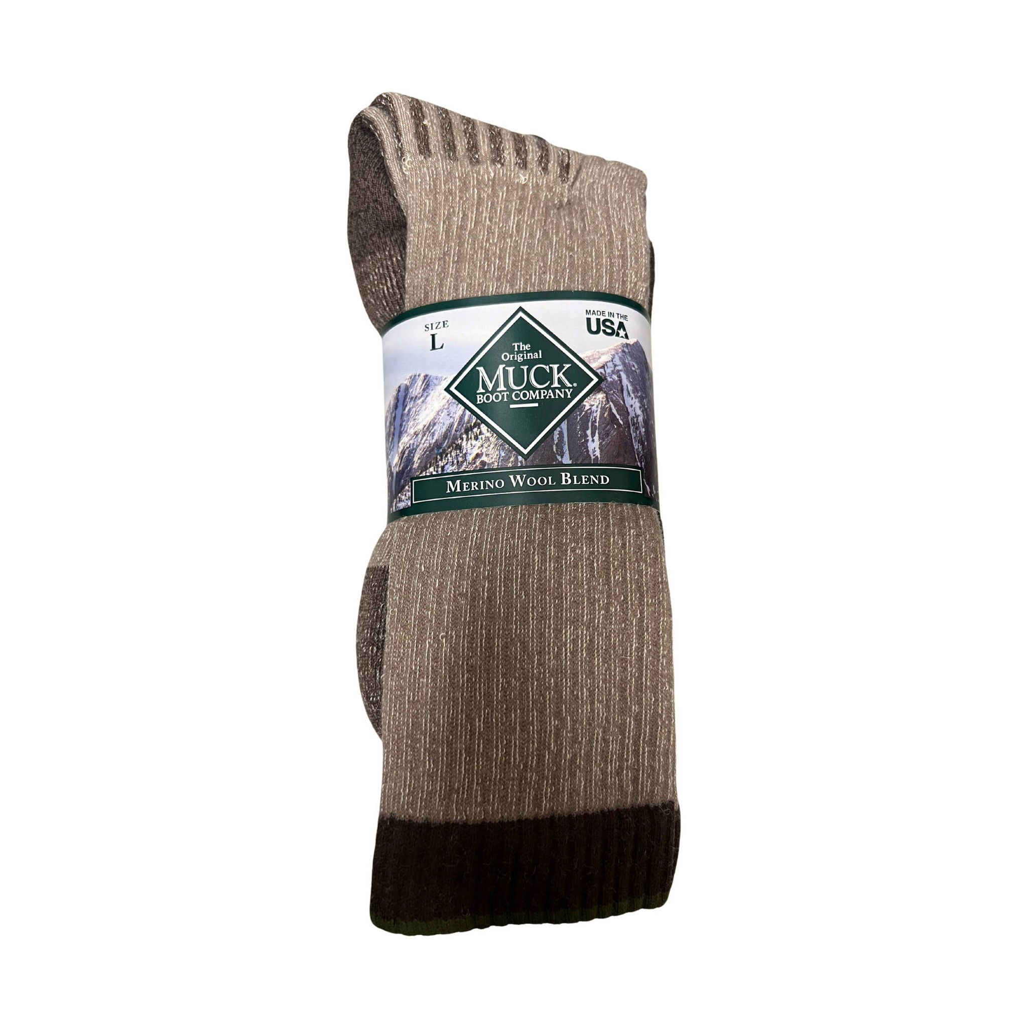 Muck Boot 2 Pack Merino Socks - Tan Assorted by Lenny's Shoe & Apparel