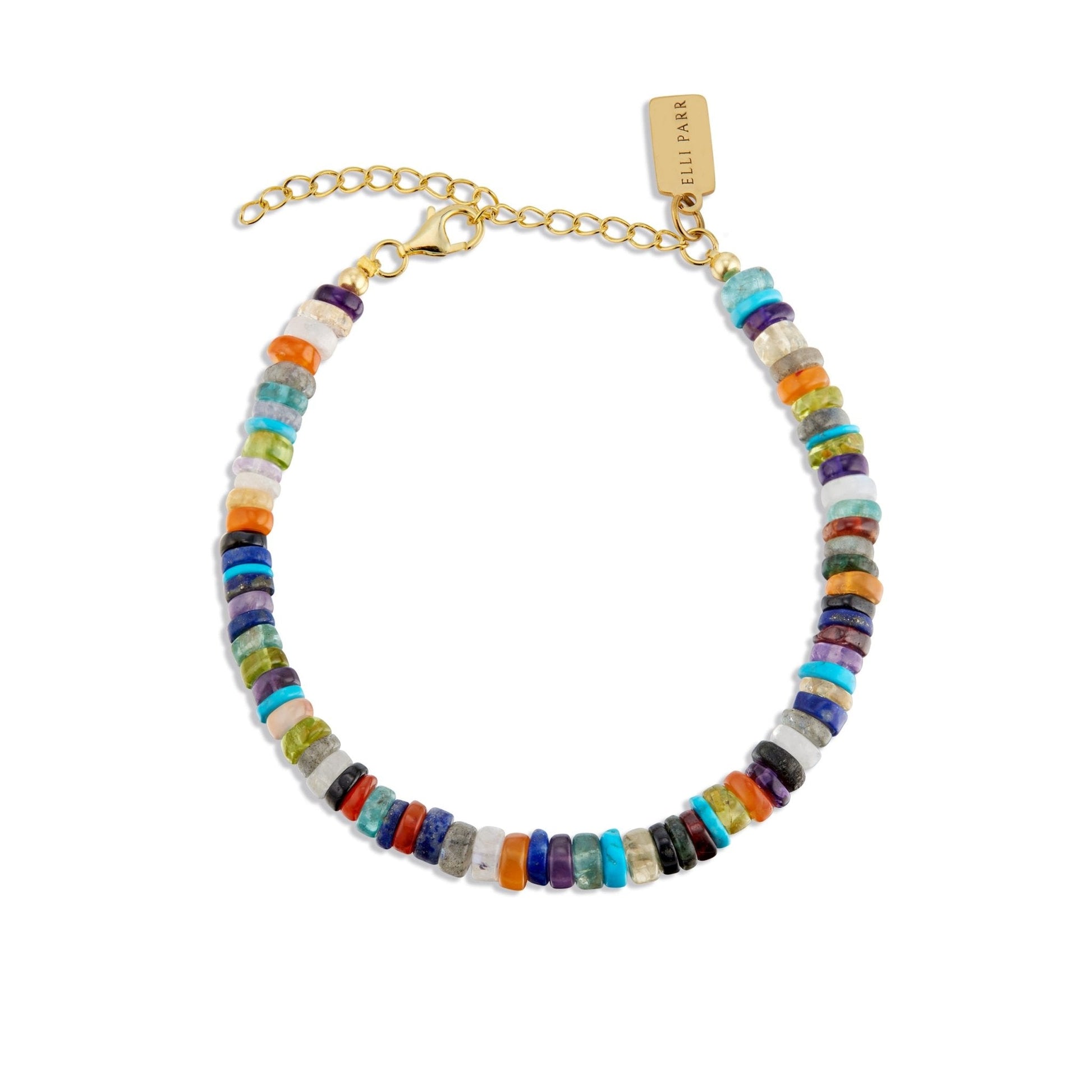 Multi-Gemstone Heishi Bracelet by elliparr