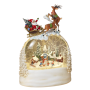 Lighted Spinning Water Globe with Sleigh