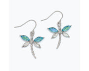 Sparkling Crystal Dragonfly Earrings – Blue & Clear