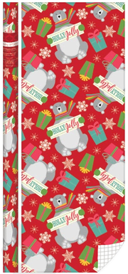 Kids Roll Wrap - 40" x 288" - Holly Jolly Bear