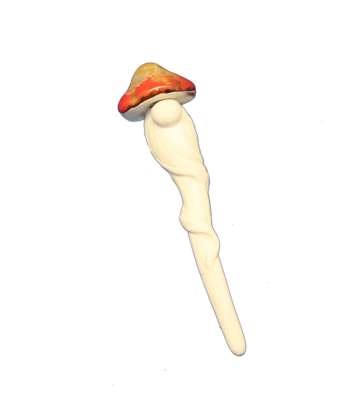 Stoneware Mushroom  Plant Stake -