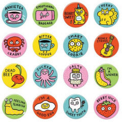 Button Box - Punny Button Assorted (Sold Individually) by Homeportonline