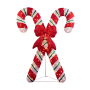 48 Inch Lighted Candy Cane Display
