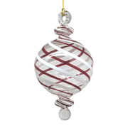 Peppermint Striped Ball Glass Ornament