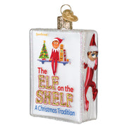 Elf On The Shelf  Glass Ornament
