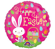 Easter Pre-Inflated - Easter Bunny Pink Balloon