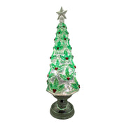 Lighted Spinning Waterglobe Christmas Tree - 16 Inch