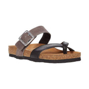 Naot Women's Fresno Sandal - Black Leather/ Taupe Gray Suede by Lenny's Shoe & Apparel