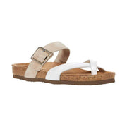 Naot Women's Fresno Sandal - White Pearl/ Sandstone Suede by Lenny's Shoe & Apparel