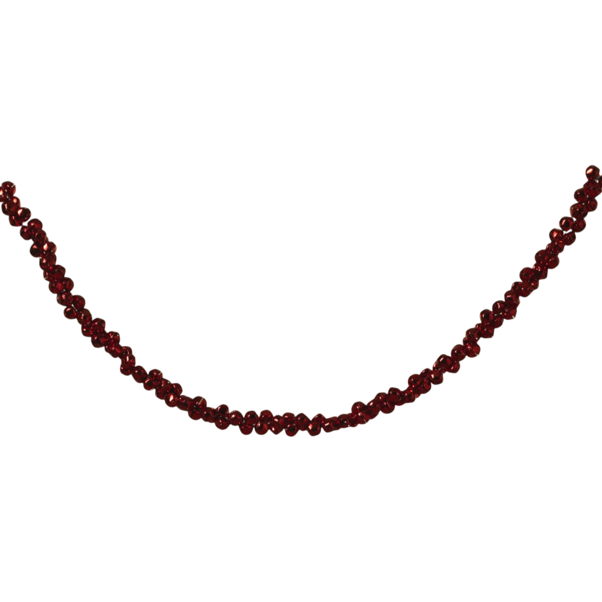 70 Inch Metal Jingle Bell Garland - Red