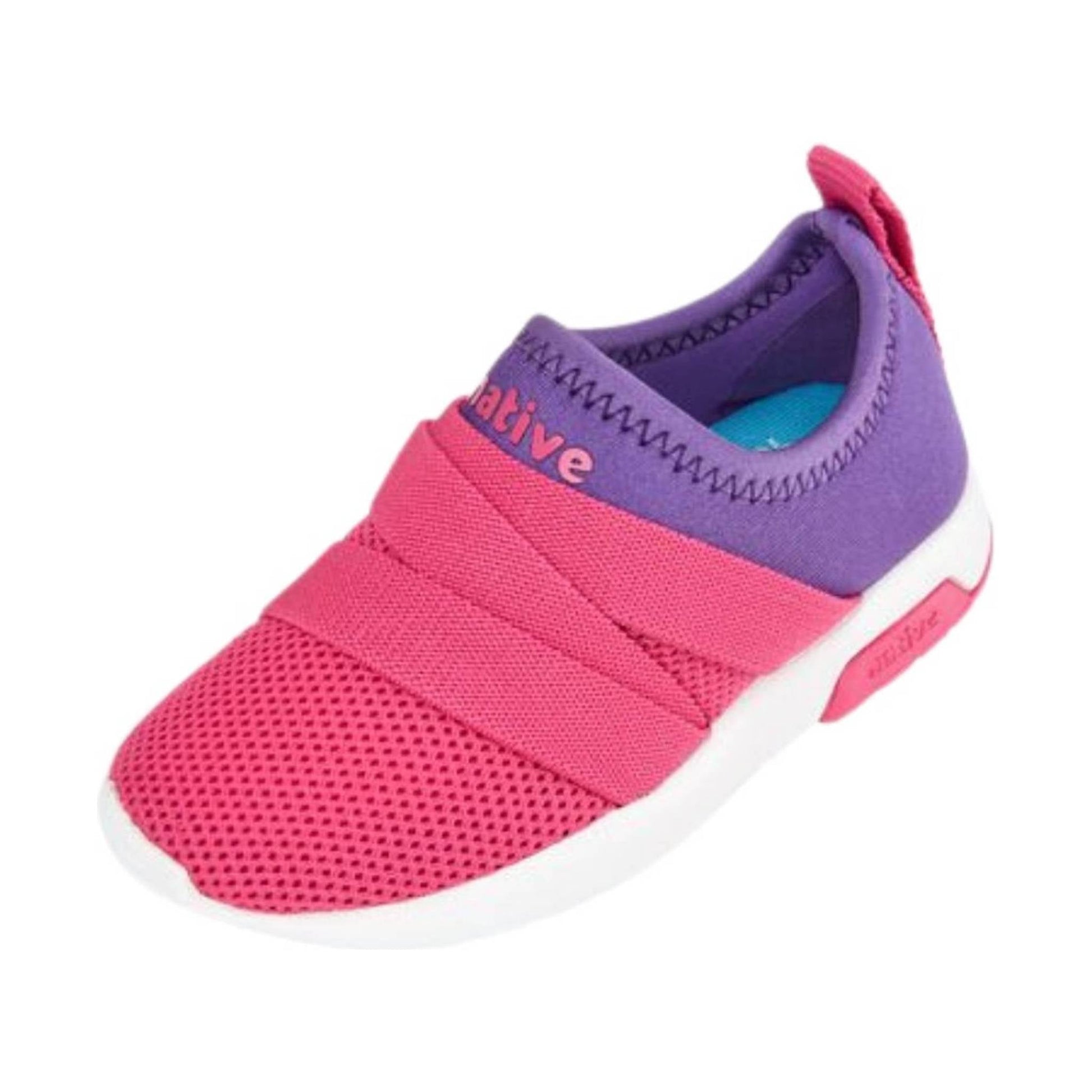 Native Kids' Toddler Phoenix - Starfish Purple/Hollywood Pink/ Shell White by Lenny's Shoe & Apparel