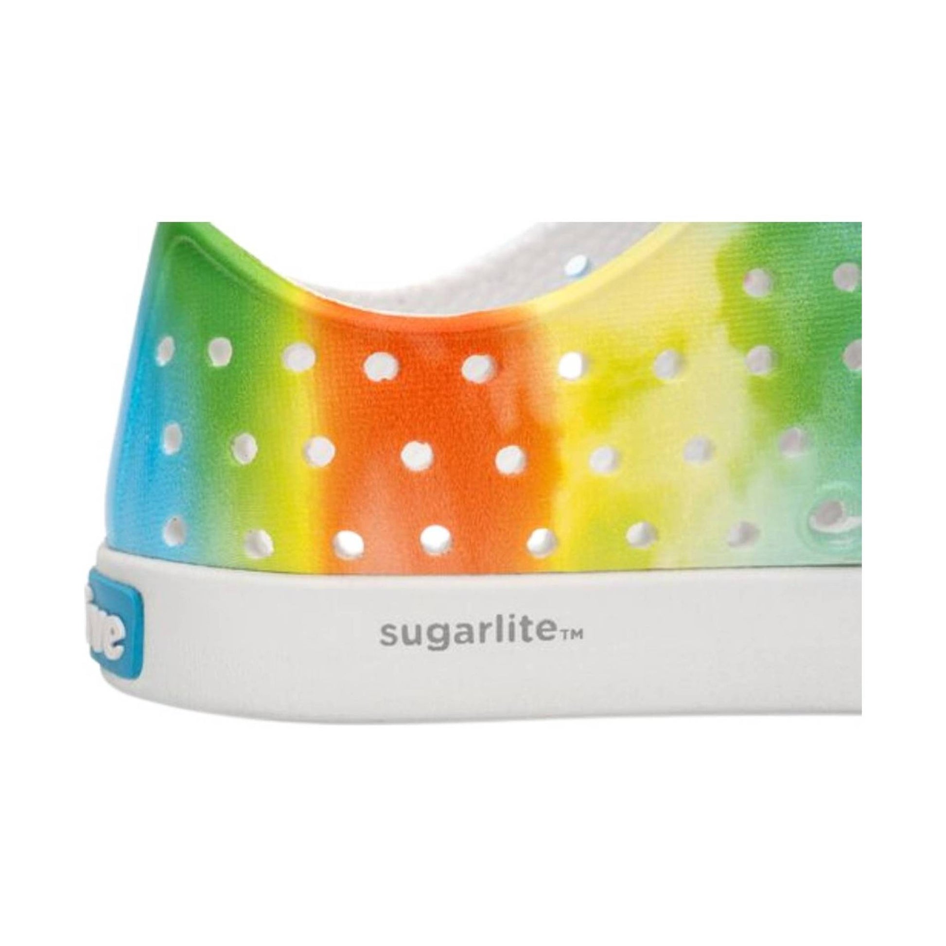 Native Kids' Youth Jefferson Sugarlite Print - Shell White/Rainbow Tie Dye by Lenny's Shoe & Apparel