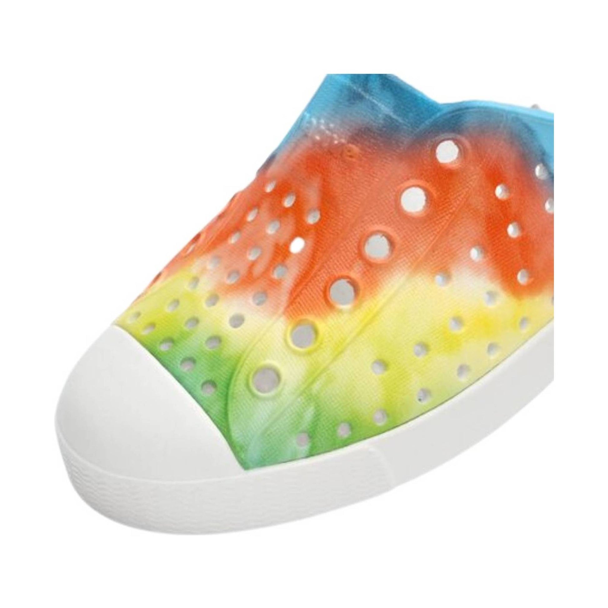Native Kids' Youth Jefferson Sugarlite Print - Shell White/Rainbow Tie Dye by Lenny's Shoe & Apparel