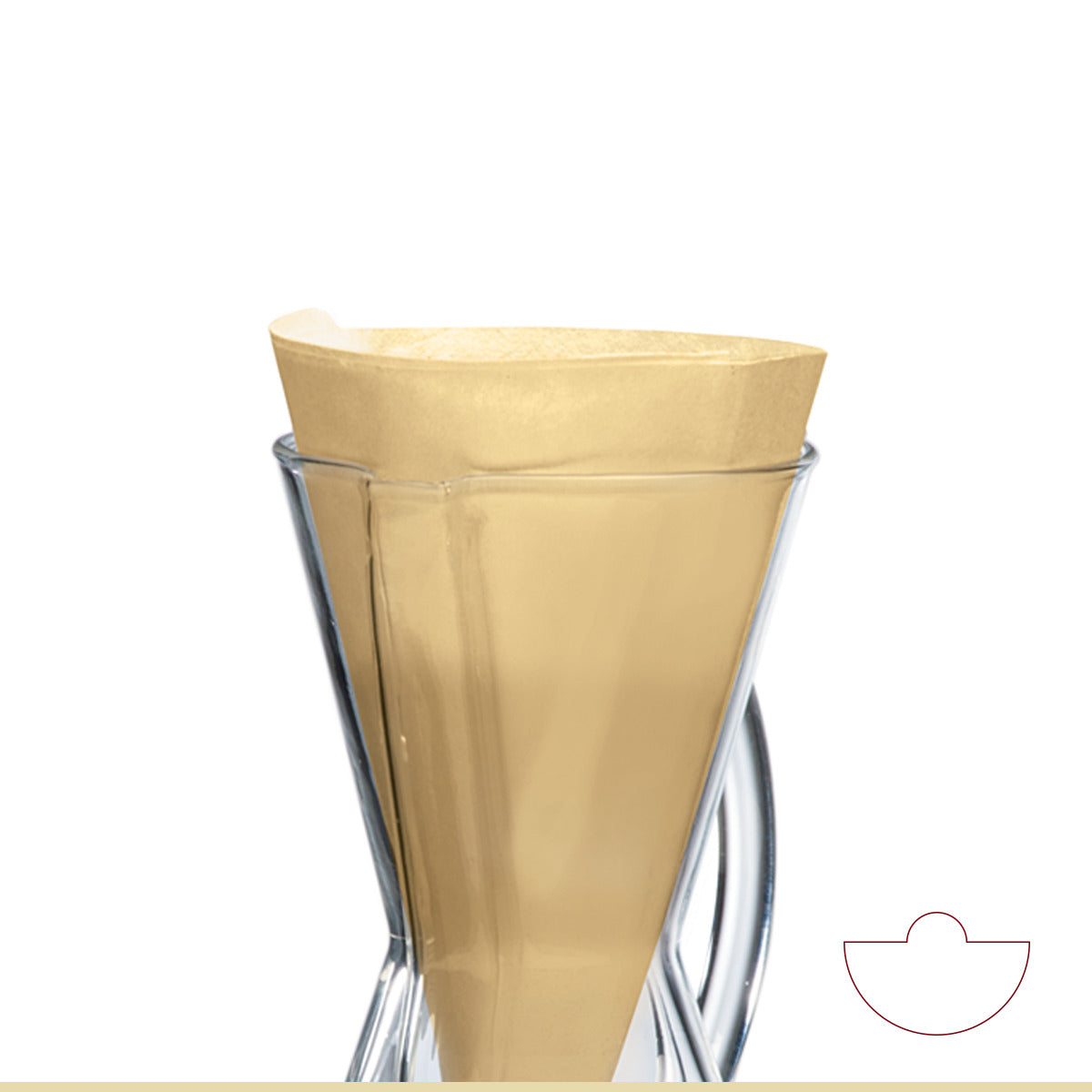 Chemex Natural Unfolded Half-Moon Filter by Kiss the Cook