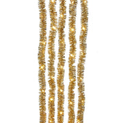 Champagne Iridescent Tinsel With Warm White Superbright LED Cascade Light - 6.5' - 100 Light