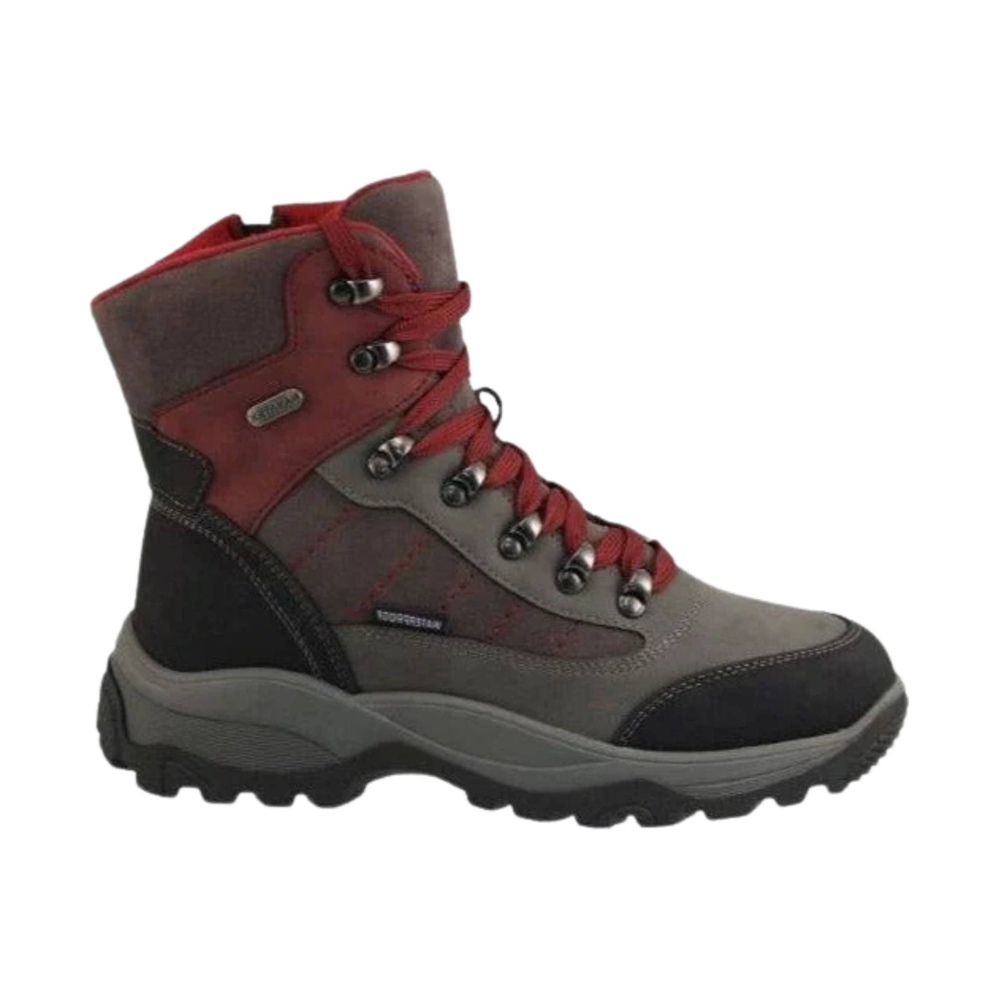 Navatex Women's Hiker Winter Boots - Charcoal/Burgundy/Black by Lenny's Shoe & Apparel