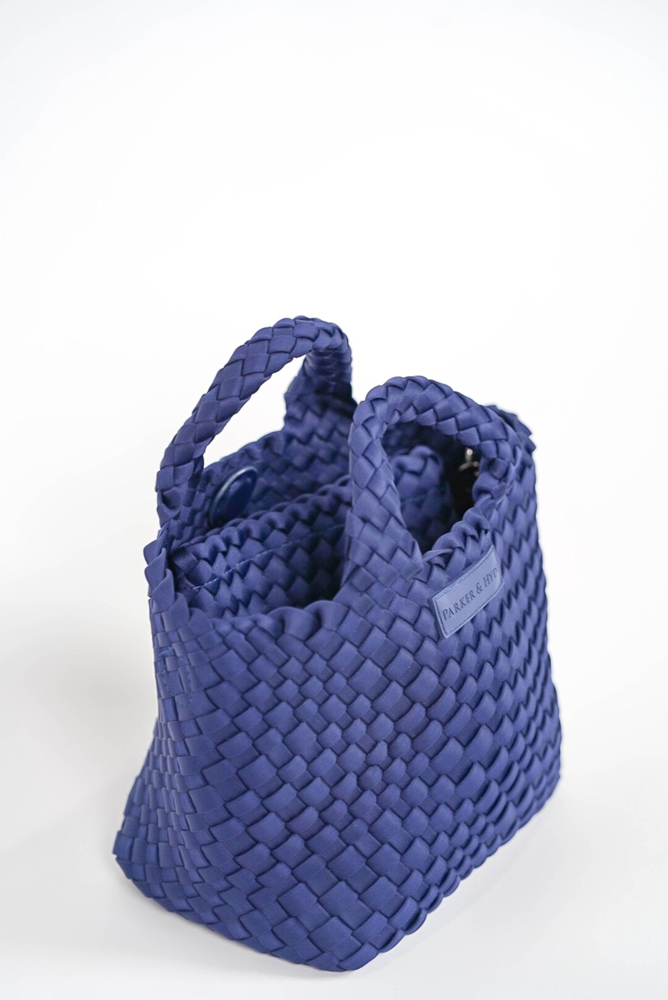 Navy Woven Mini Tote by elliparr