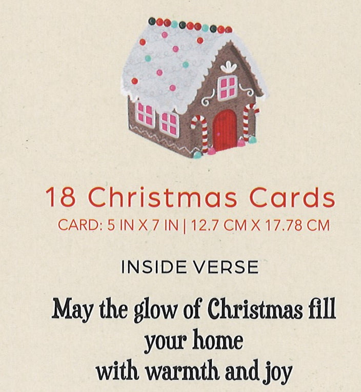 Candy Shoppe Christmas Card Set - Deck the Halls Gingerbread House