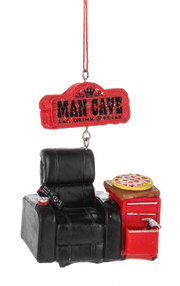 Man Cave Chair Ornament - Man Cave Eat, Drink, Relax