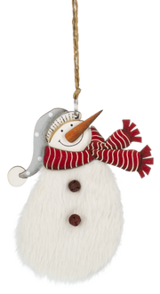 Fuzzy Snowman Ornament -