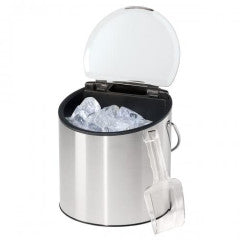 Ice Bucket - Metal & Acrylic Double-Wall With Ice Scoop by Homeportonline