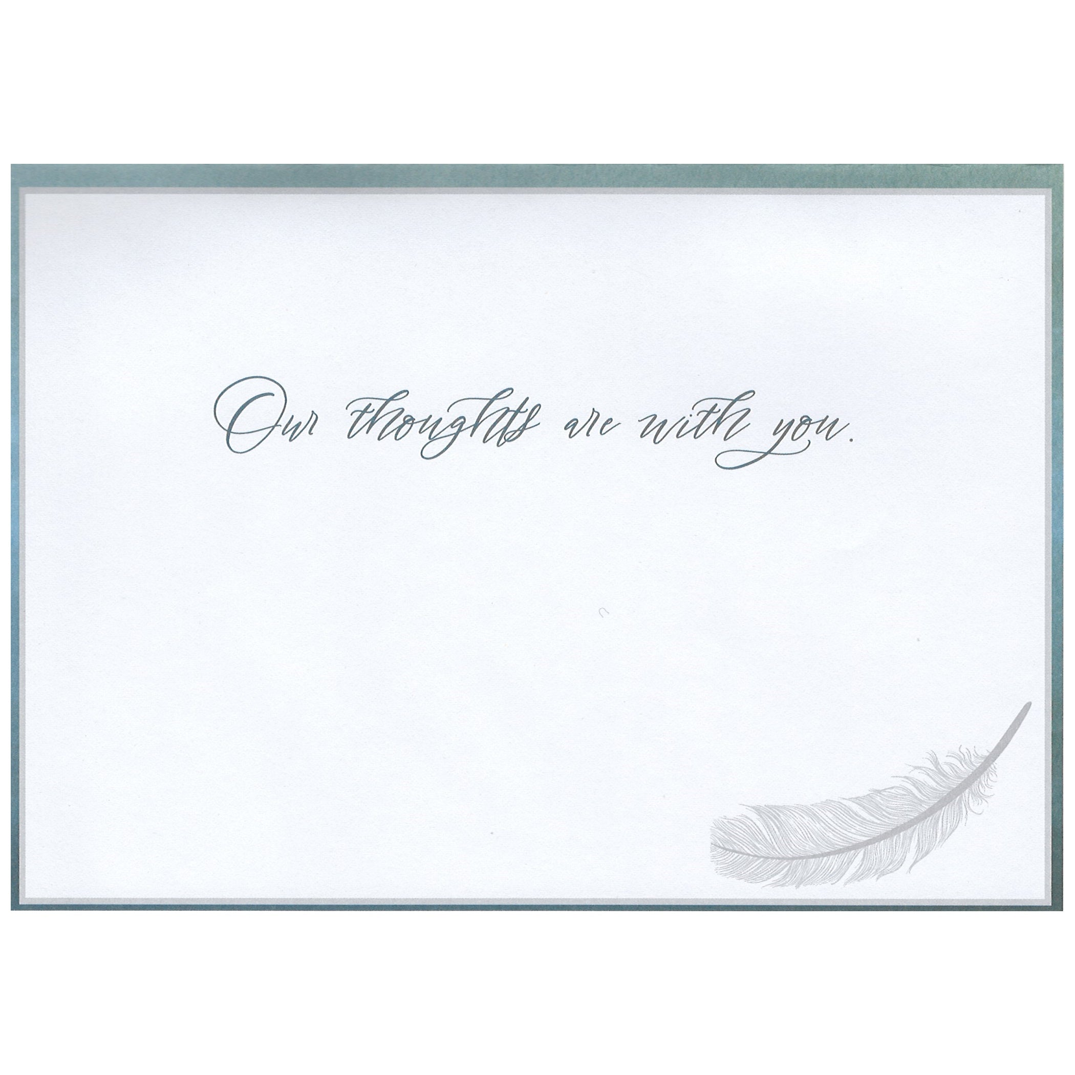 Deepest Sympathy - Feather Card