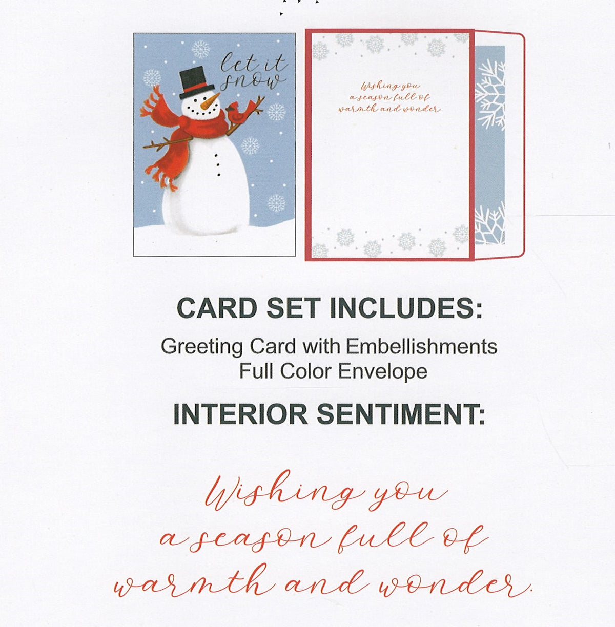 Let It Snow Snowman Card