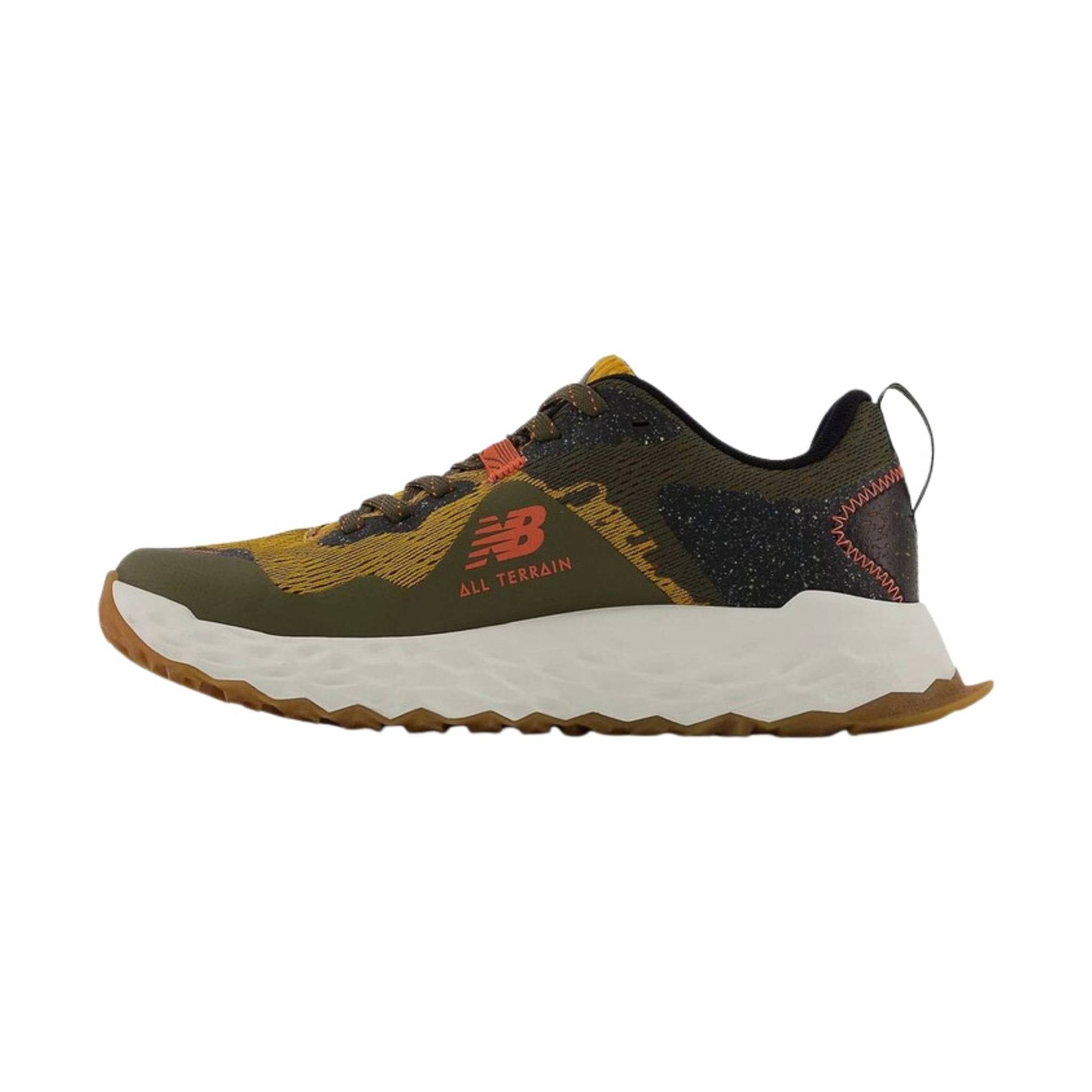 New Balance Big Kids' Fresh Foam Hierro v7 Shoe - Golden Hour/Black/Dark Camo by Lenny's Shoe & Apparel
