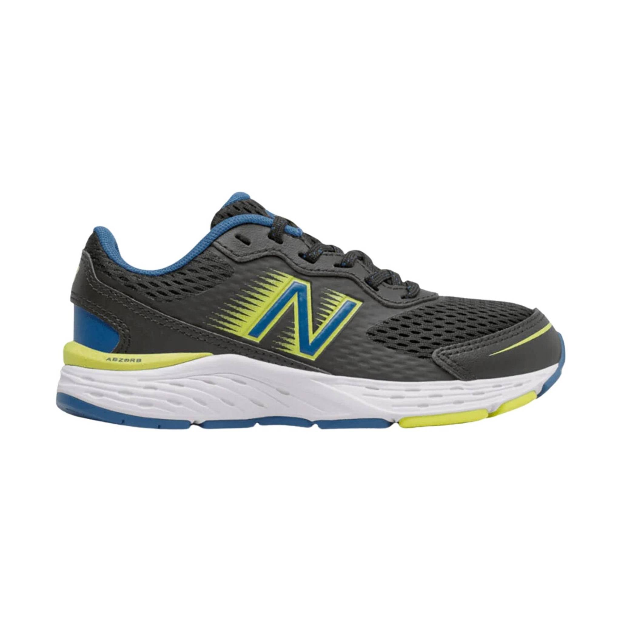 New Balance Kids' 680v6 - Black/Blue/Yellow by Lenny's Shoe & Apparel