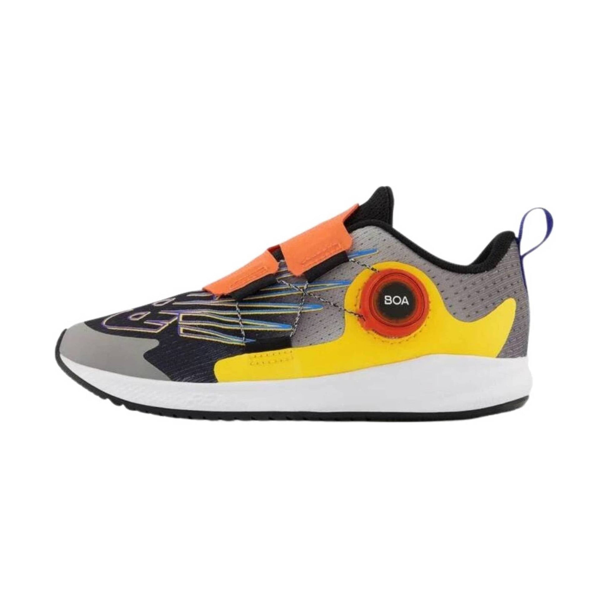 New Balance Kids' Fuel Core Reveal v3 BOA - Black/Grey/Orange by Lenny's Shoe & Apparel