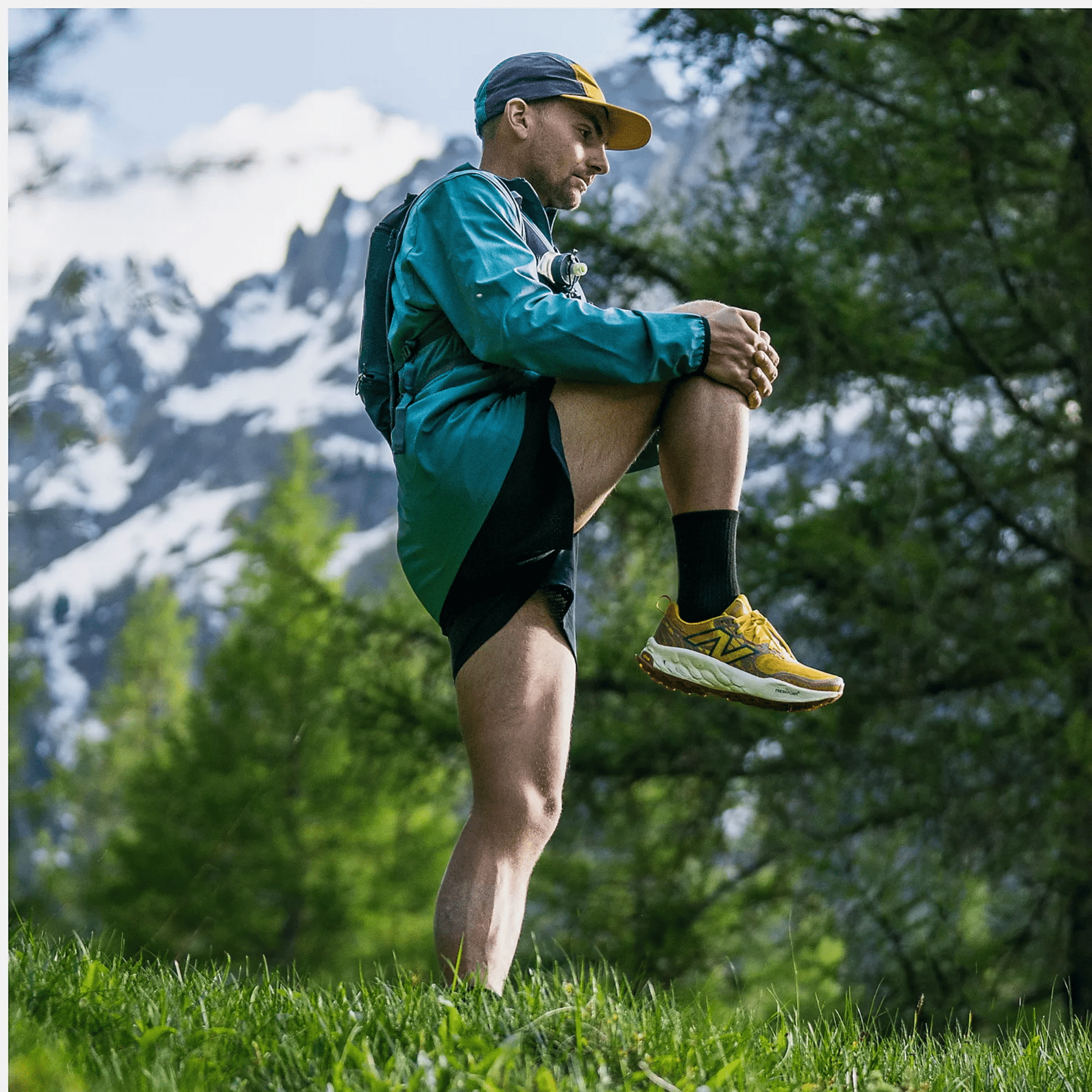 New Balance Men's Fresh Foam X Hierro v8 Trail Running Shoes - Butterscotch with Ginger Lemon and Deep Sea by Lenny's Shoe & Apparel