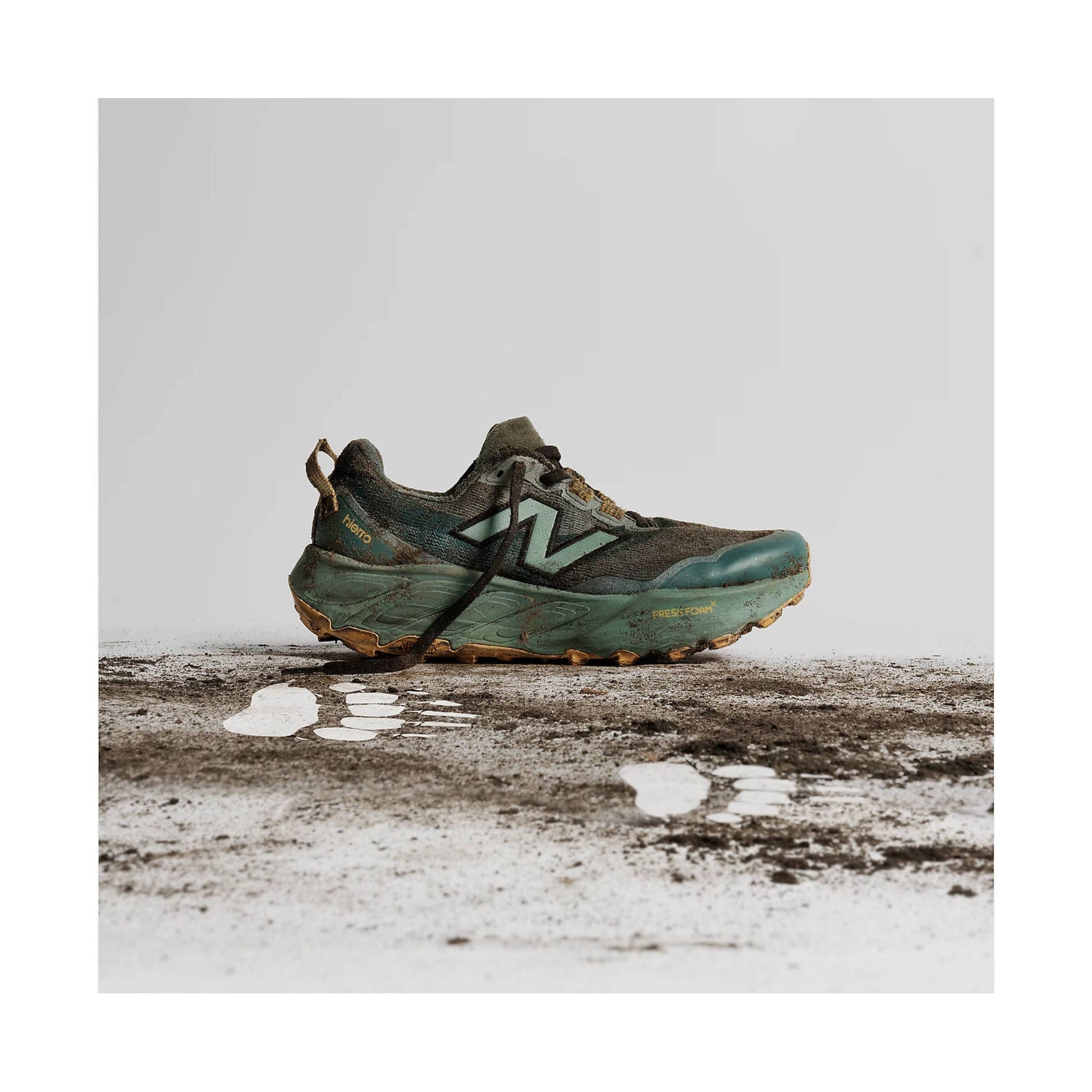 New Balance Men's Fresh Foam X Hierro v9 Trail Running Shoes - Dark Juniper with Black and Dried Apricot by Lenny's Shoe & Apparel