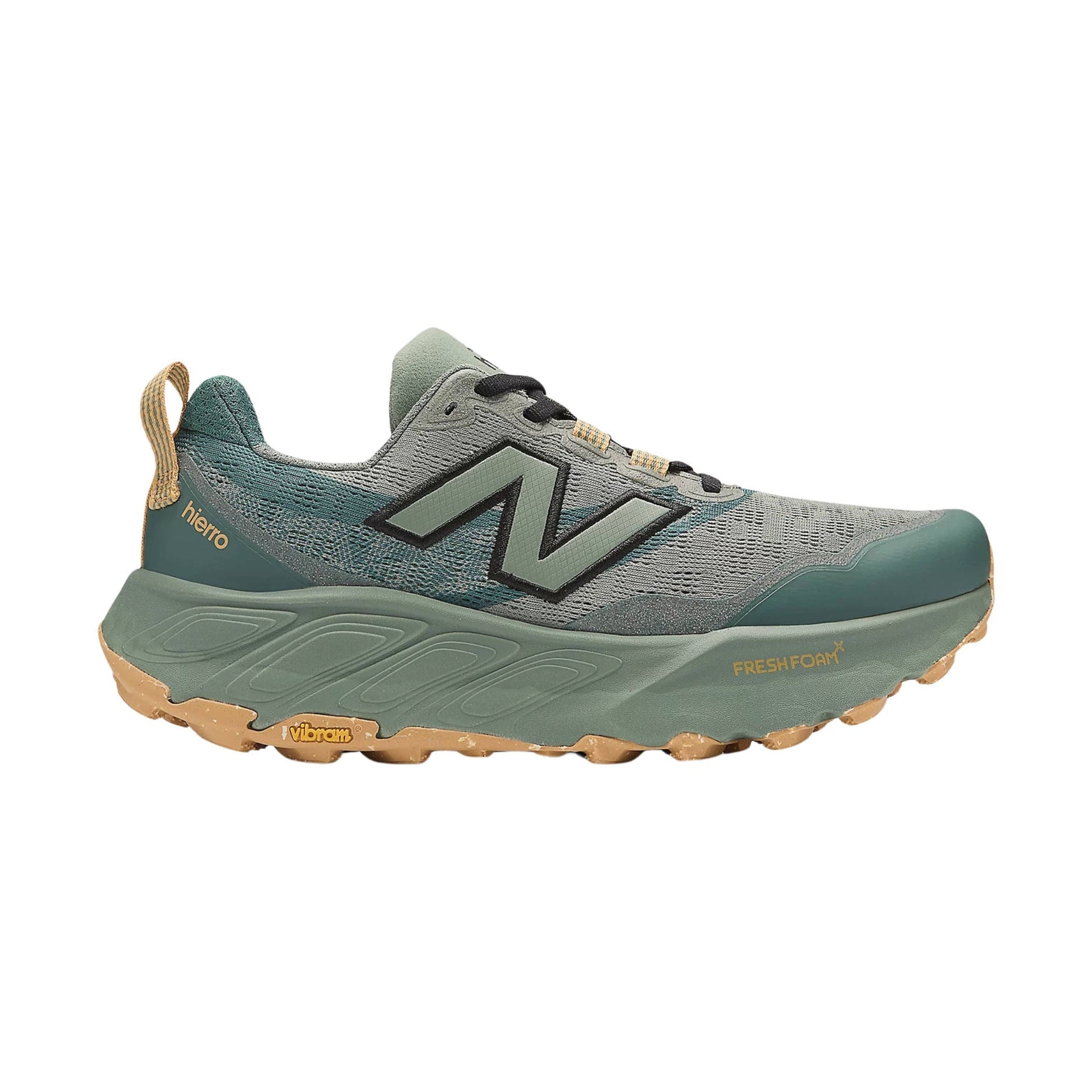 New Balance Men's Fresh Foam X Hierro v9 Trail Running Shoes - Dark Juniper with Black and Dried Apricot by Lenny's Shoe & Apparel