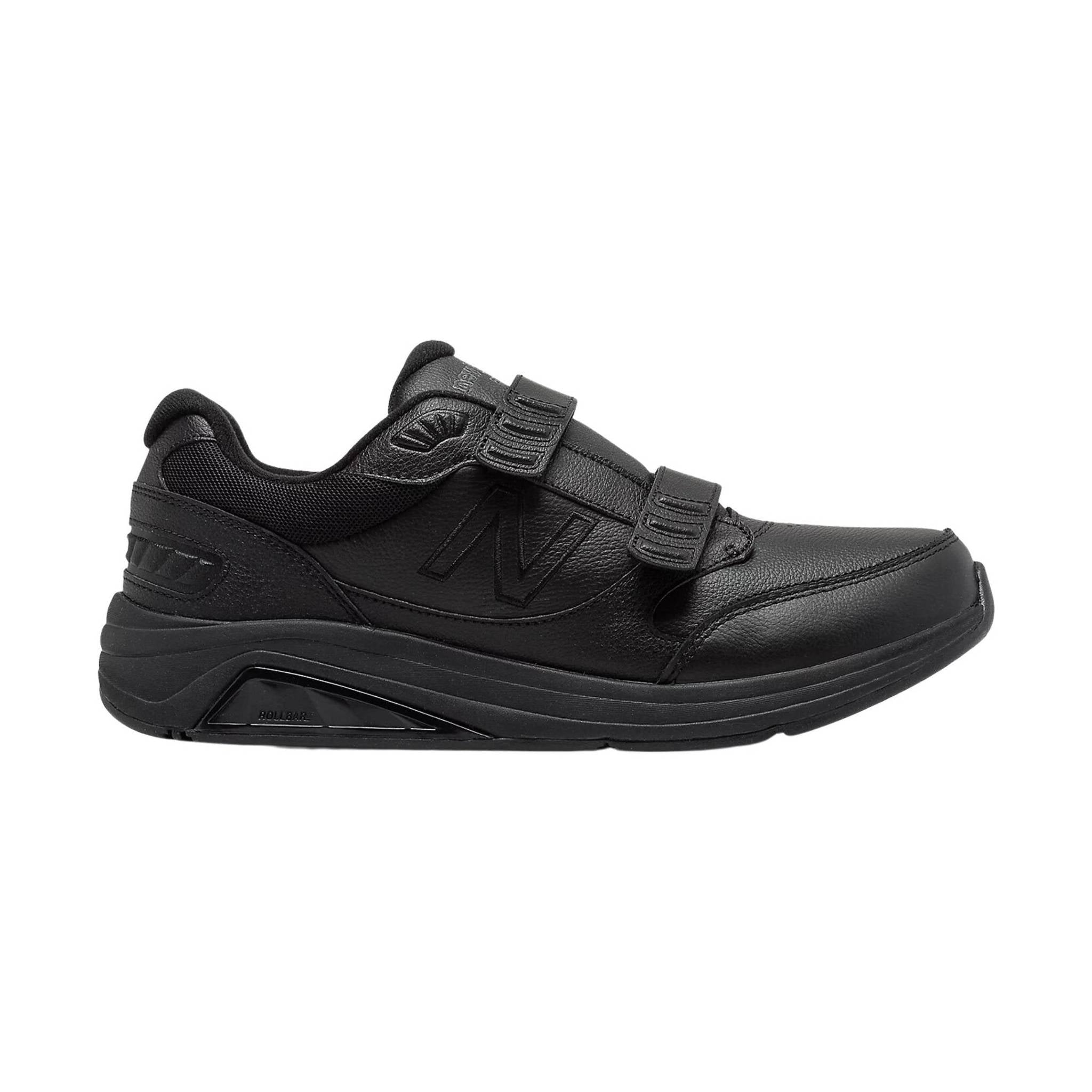 New Balance Men's Hook and Loop Leather 928v3 Walking Shoes - Black by Lenny's Shoe & Apparel