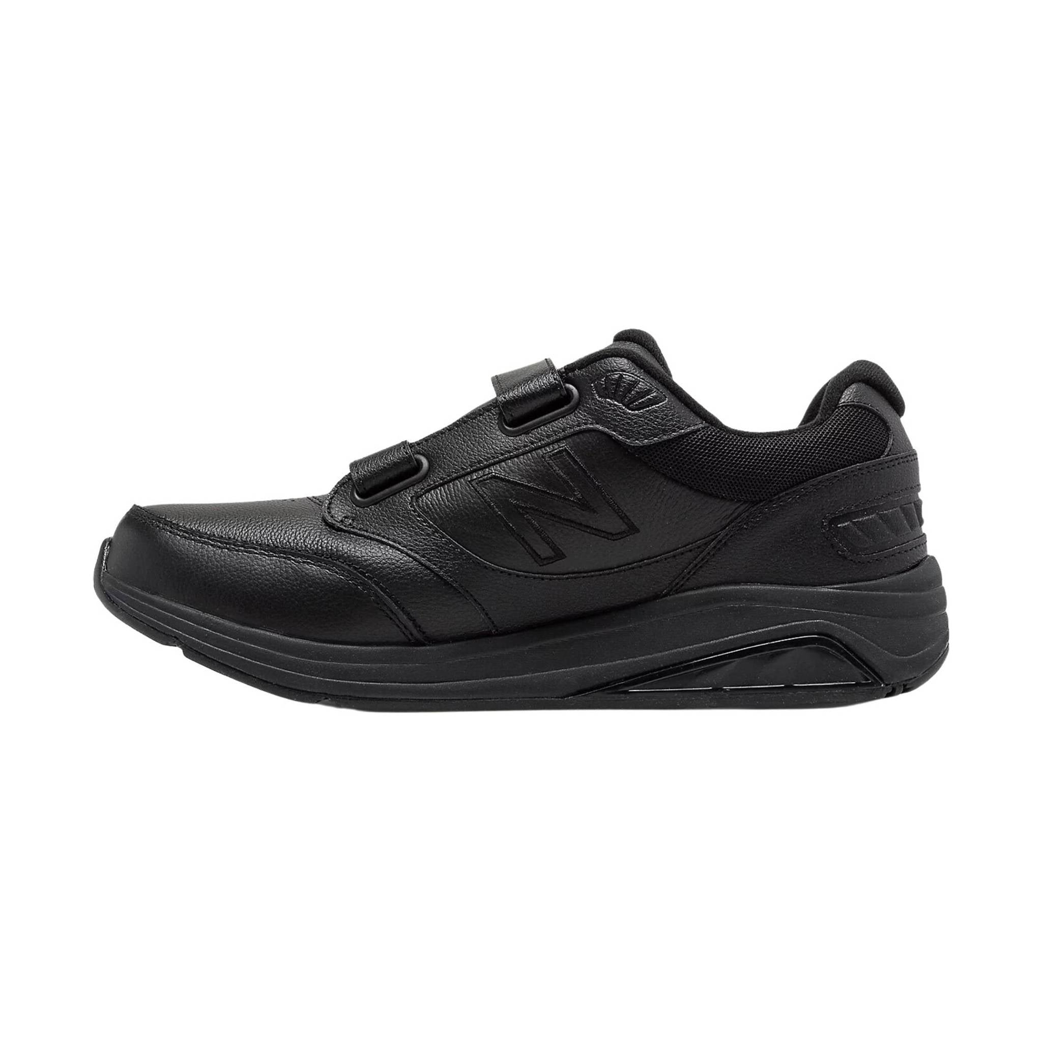 New Balance Men's Hook and Loop Leather 928v3 Walking Shoes - Black by Lenny's Shoe & Apparel