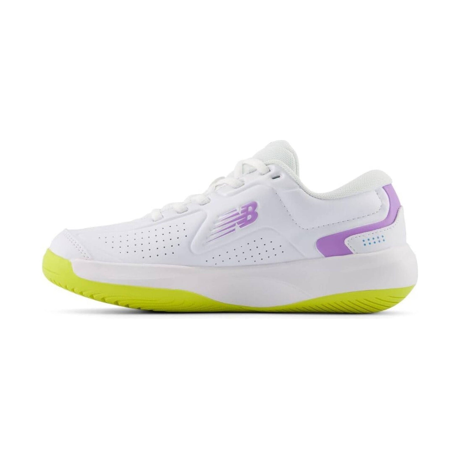 New Balance Women's 696v5 Court Tennis Shoes - White/Purple Fade by Lenny's Shoe & Apparel