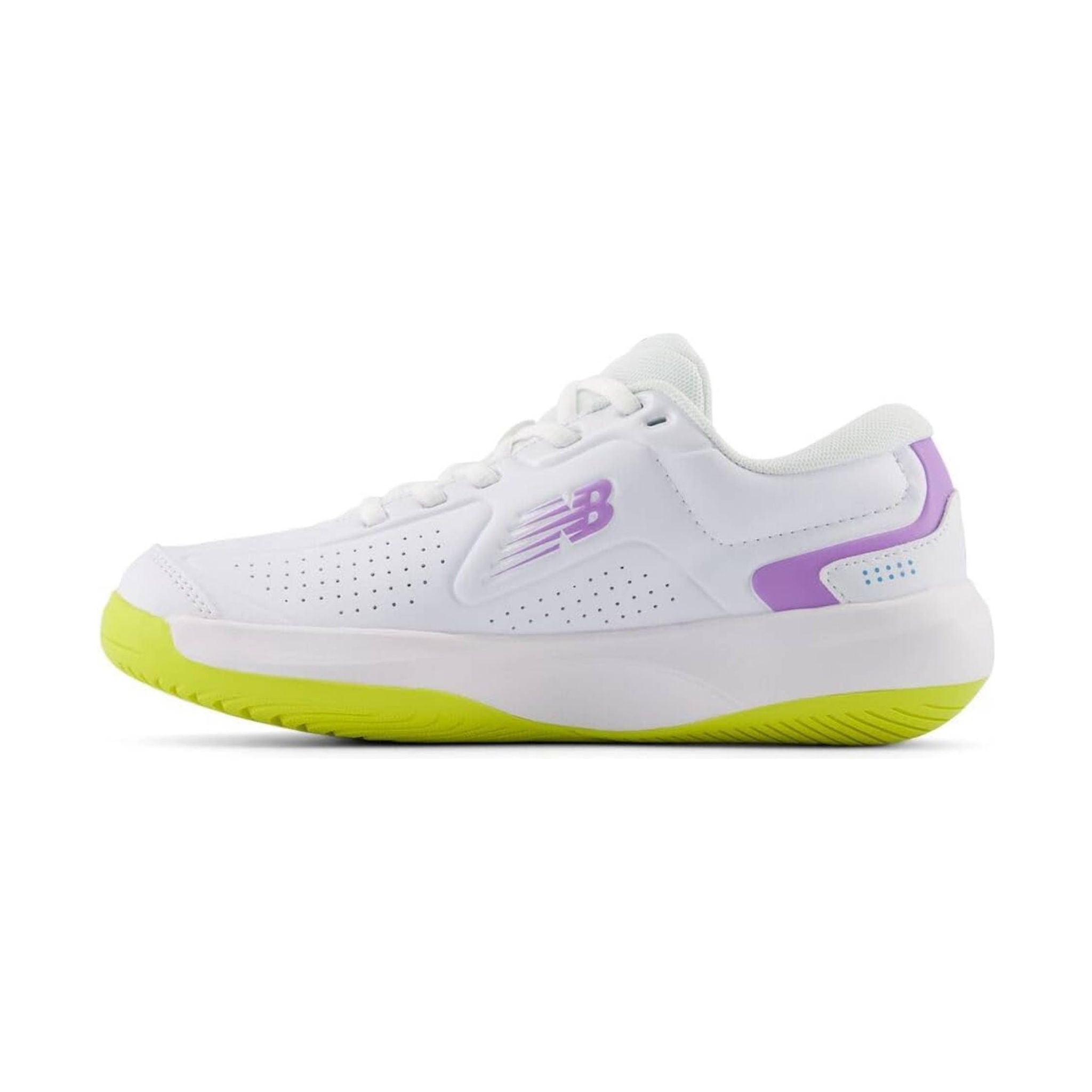 New Balance Women's 696v5 Court Tennis Shoes - White/Purple Fade by Lenny's Shoe & Apparel