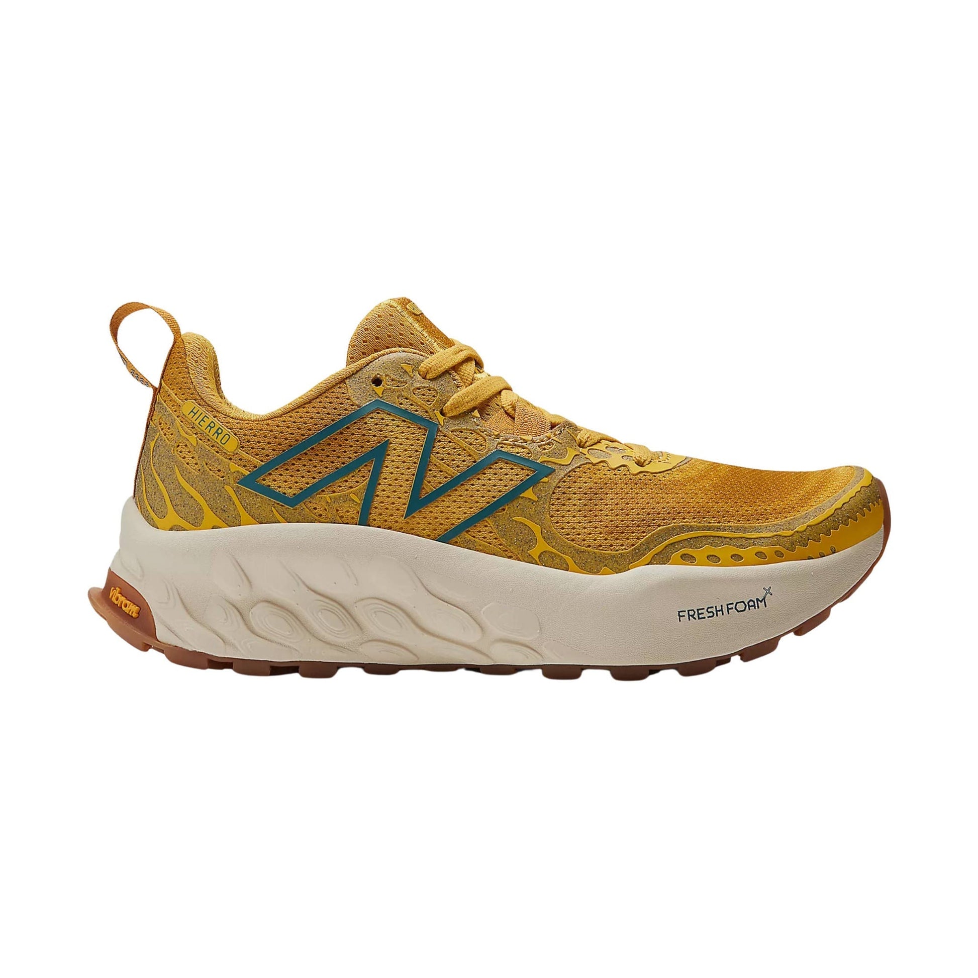 New Balance Women's Fresh Foam X Hierro v8 Trail Shoes - Ginger Lemon with Calcium and Terrarium by Lenny's Shoe & Apparel