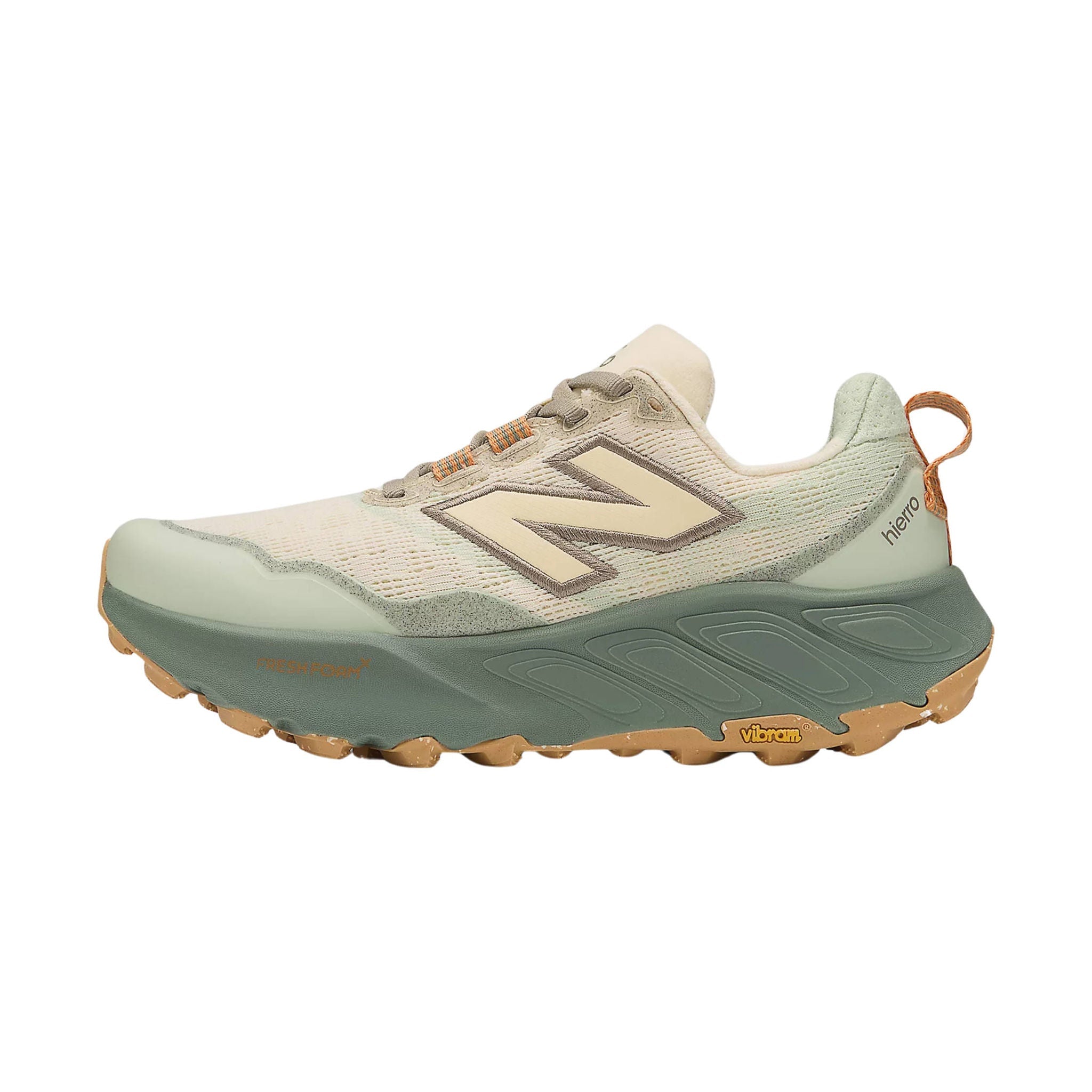 New Balance Women's Fresh Foam X Hierro v9 Trail Shoes - Calcium With Dark Juniper by Lenny's Shoe & Apparel