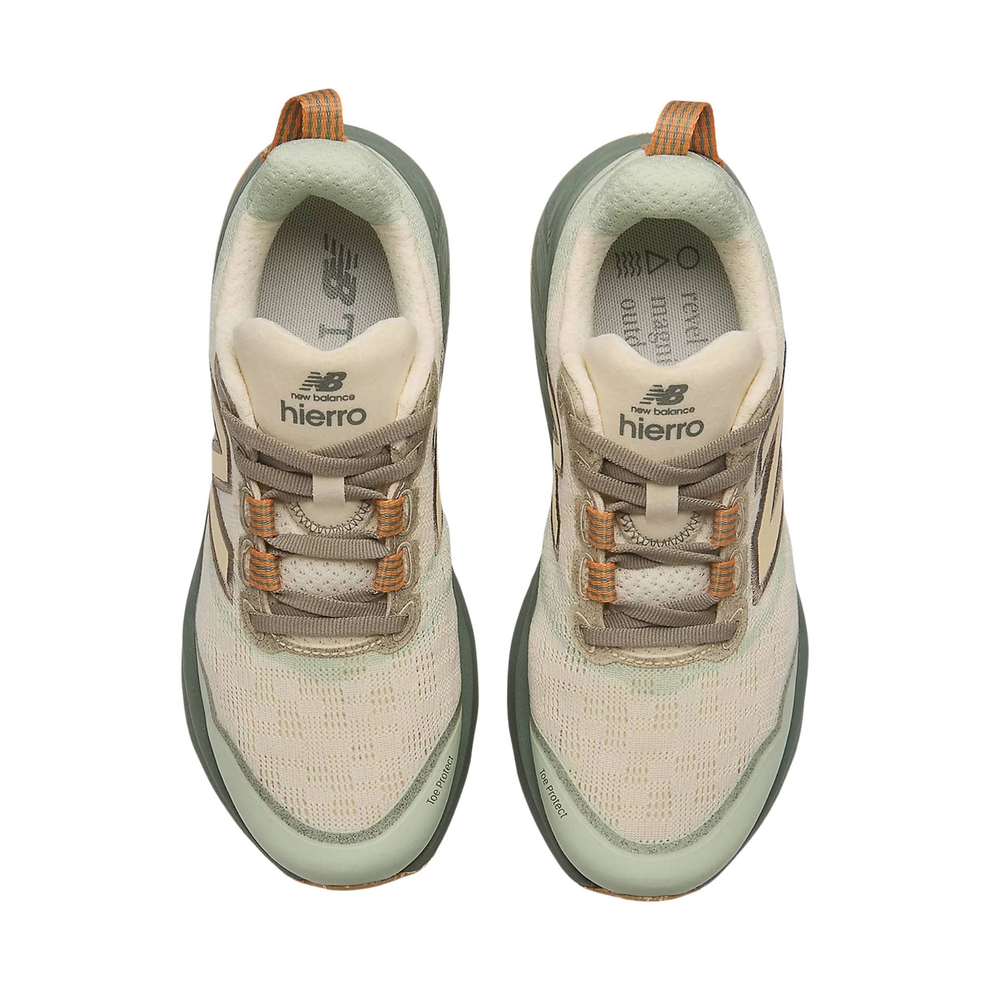 New Balance Women's Fresh Foam X Hierro v9 Trail Shoes - Calcium With Dark Juniper by Lenny's Shoe & Apparel
