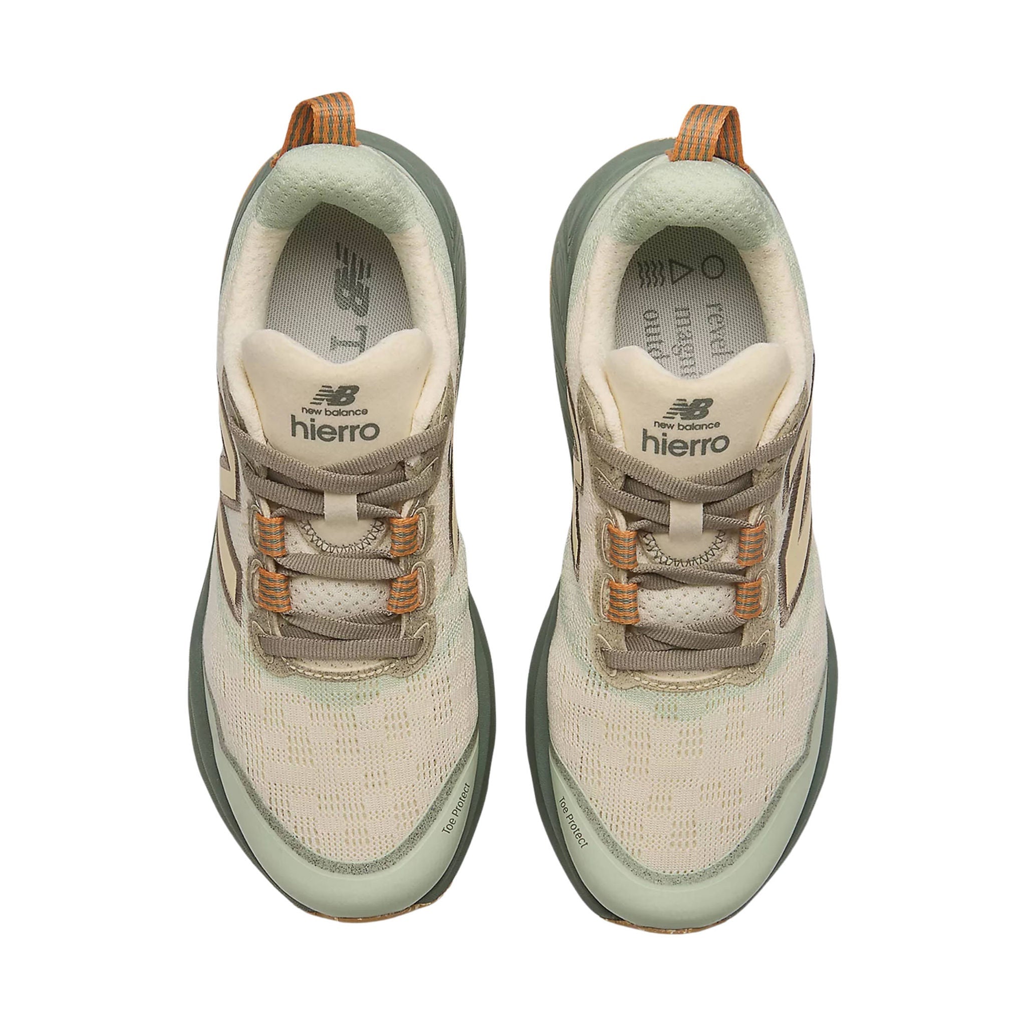 New Balance Women's Fresh Foam X Hierro v9 Trail Shoes - Calcium With Dark Juniper by Lenny's Shoe & Apparel