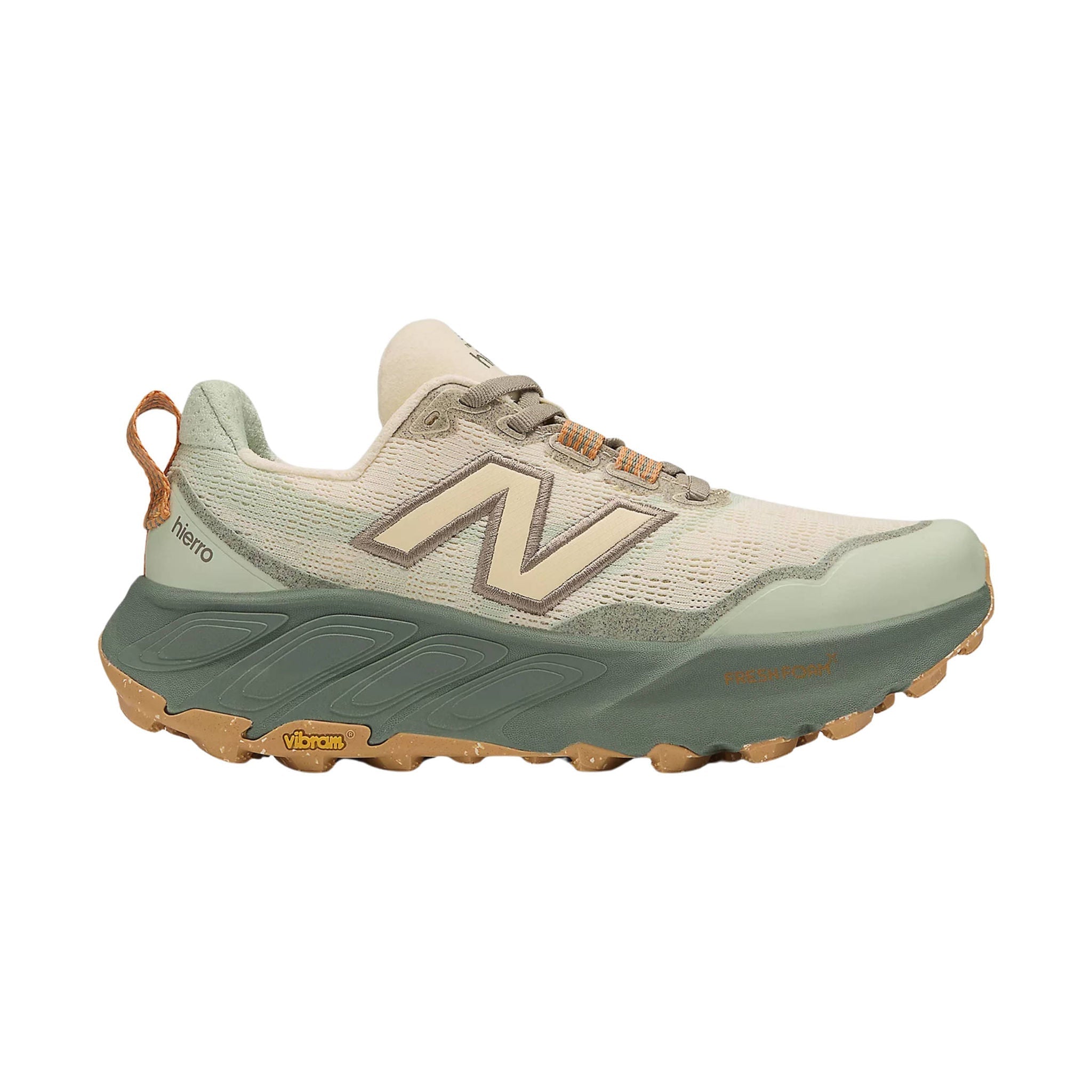 New Balance Women's Fresh Foam X Hierro v9 Trail Shoes - Calcium With Dark Juniper by Lenny's Shoe & Apparel