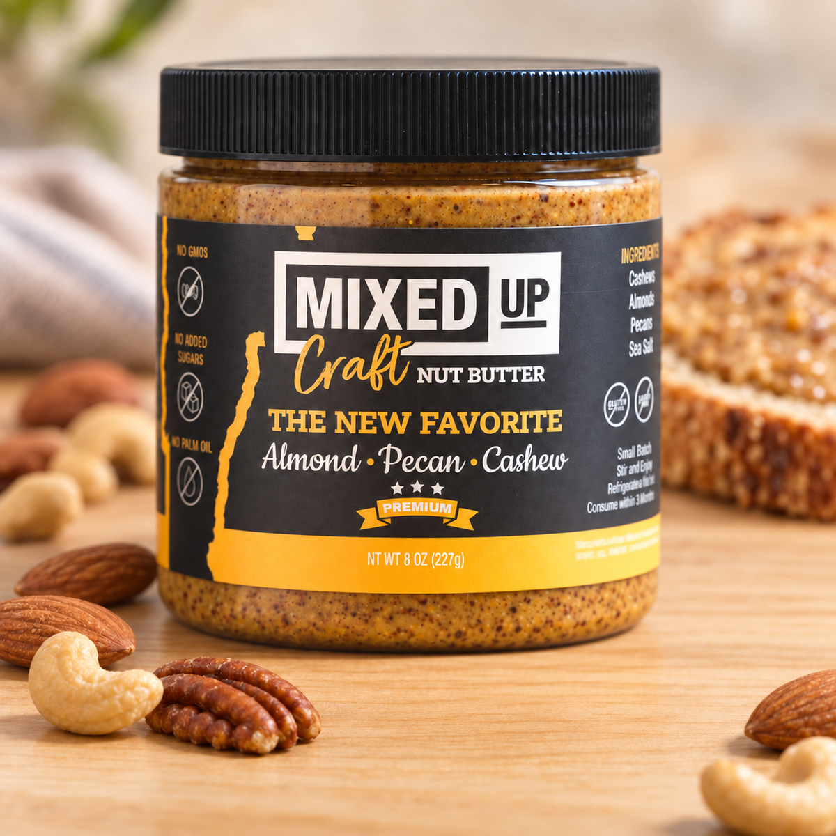 "The New Favorite" - Almond, Pecan, and Cashew Nut Butter - 8 oz